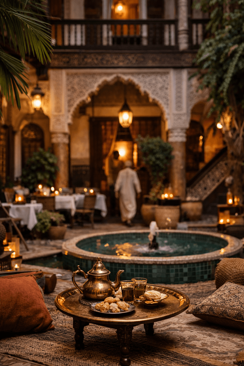 Moroccan riad, courtyard, authentic experience